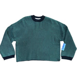Two Tone Rib Knit Sweater