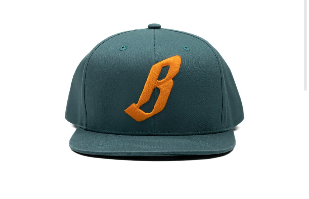 B Horn Fitted Hat - Orange – Bleubeing Studios