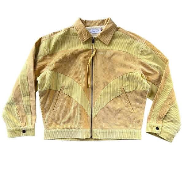 Yellow Corduroy Zip Jacket