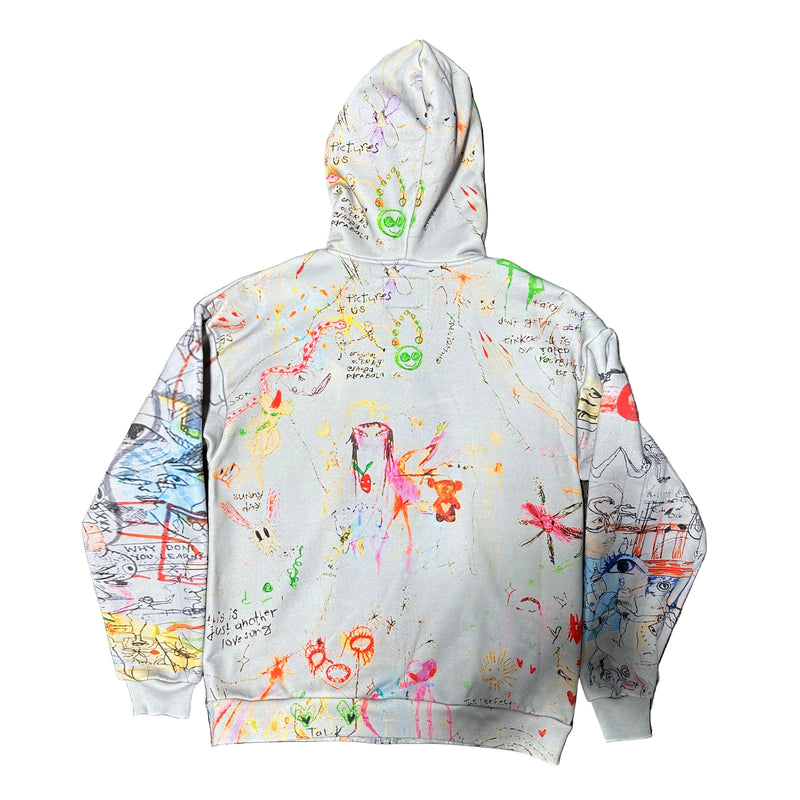 Grey Broken Crayons Hoodie