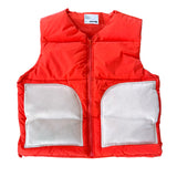 Orange Contrast Puffer Vest