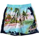 Black Paradise Resort Mesh Shorts