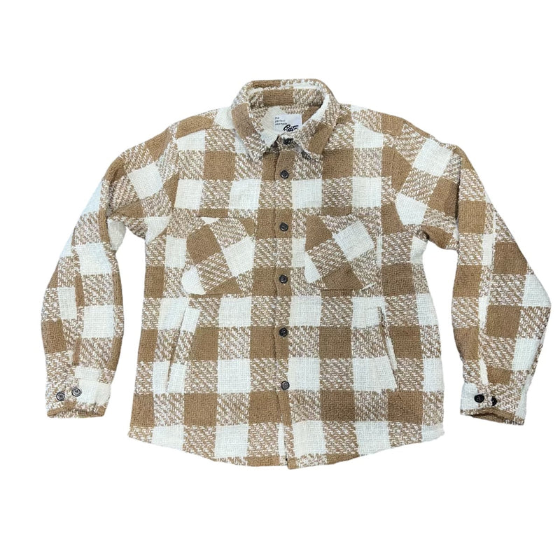 Khaki Tweed Flannel Shirt