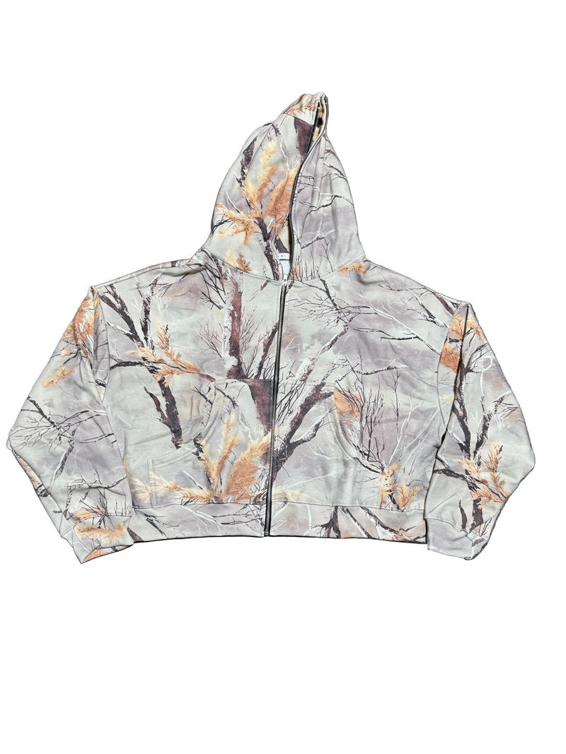 Snow Camo Full Zip Hoodie