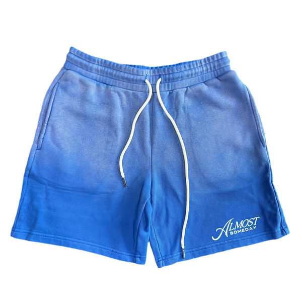 Blue Motto Terry Shorts