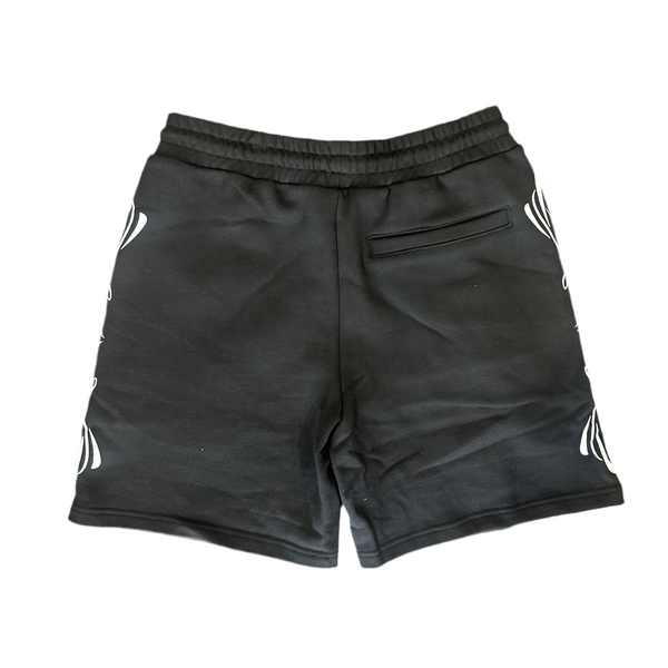 Black Chrome Fleece Shorts