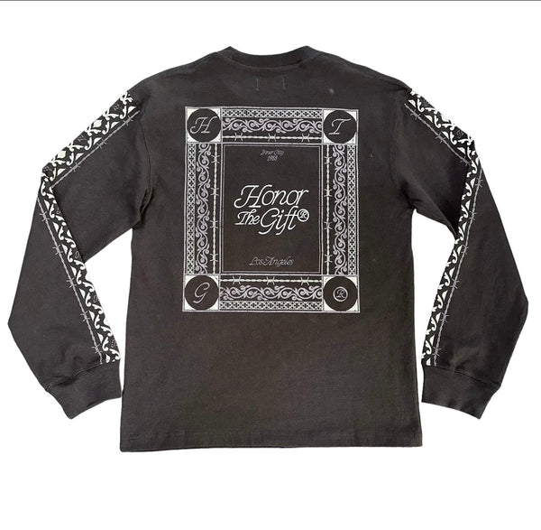 Black Pattern LS T-Shirt
