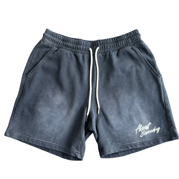 Black Signature Sun Faded Terry Short