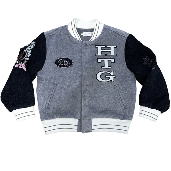 Gray Letterman Jacket
