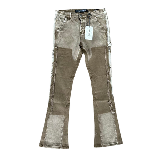Rural Brown Stacked Carpenter Jean