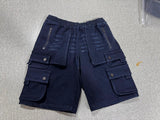Navy Encrowd Cargo Shorts