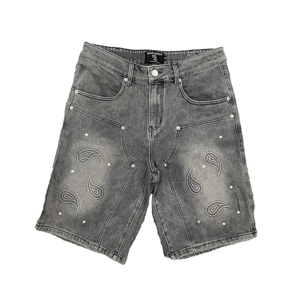 Paisley Grey Denim Shorts