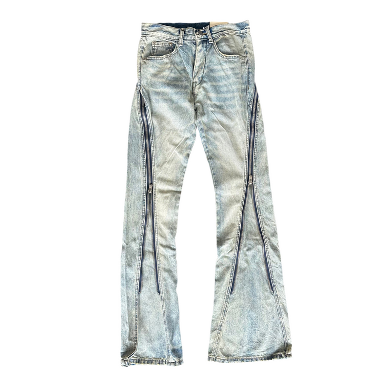 D519 Zipper Flare Denim