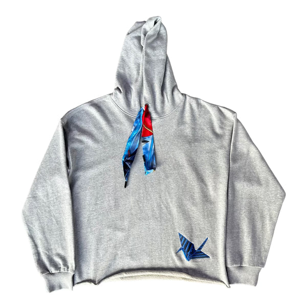 Paper Cranes Scarf Tie-Hoodie