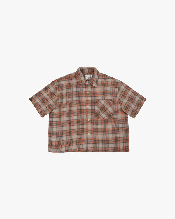 Coral Boxy Flannel