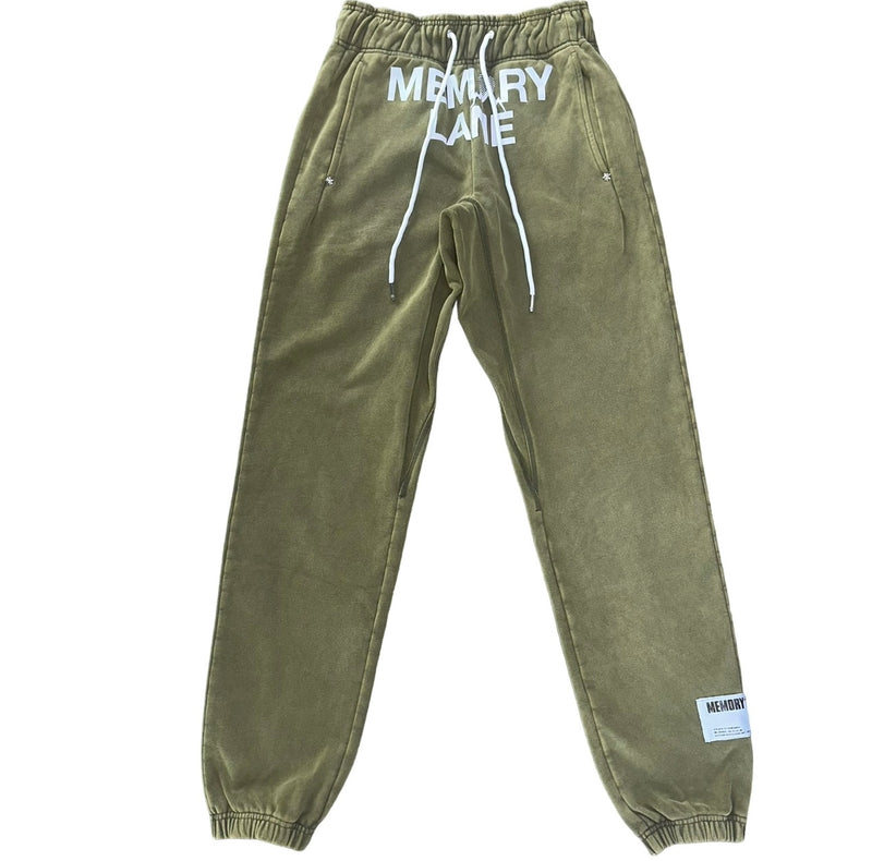 Olive Stack Rise Sweatpant