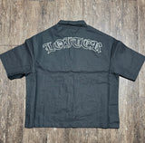 Black Loiter Zip Shirt