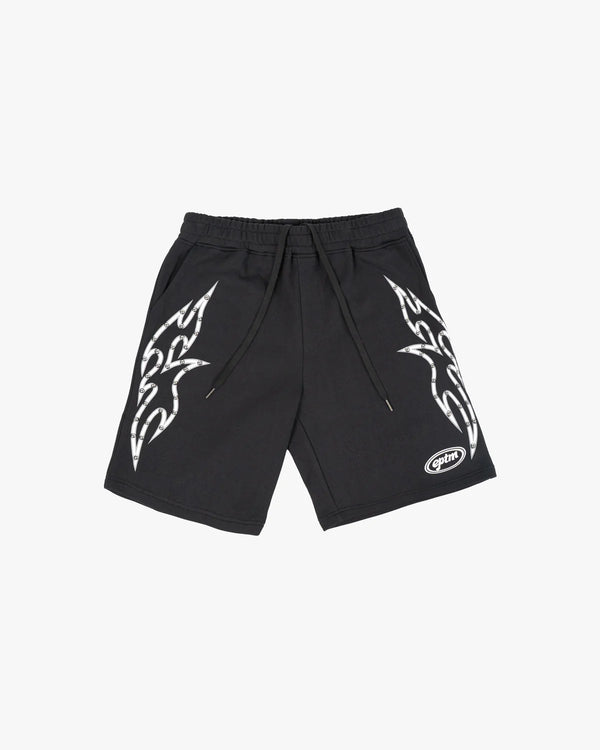 Black Stud Tribal Short