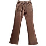 Brown Thermal Flare Pants