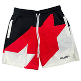 White Red Star Nylon Short