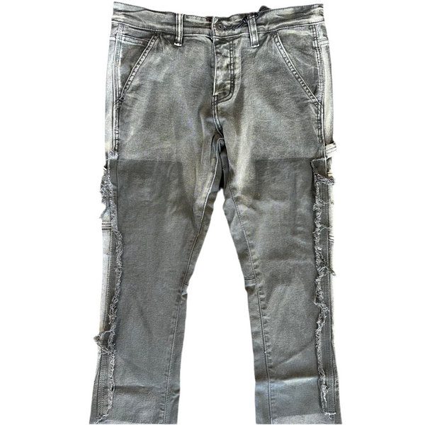 Rural Grey Stacked Carpenter Jean