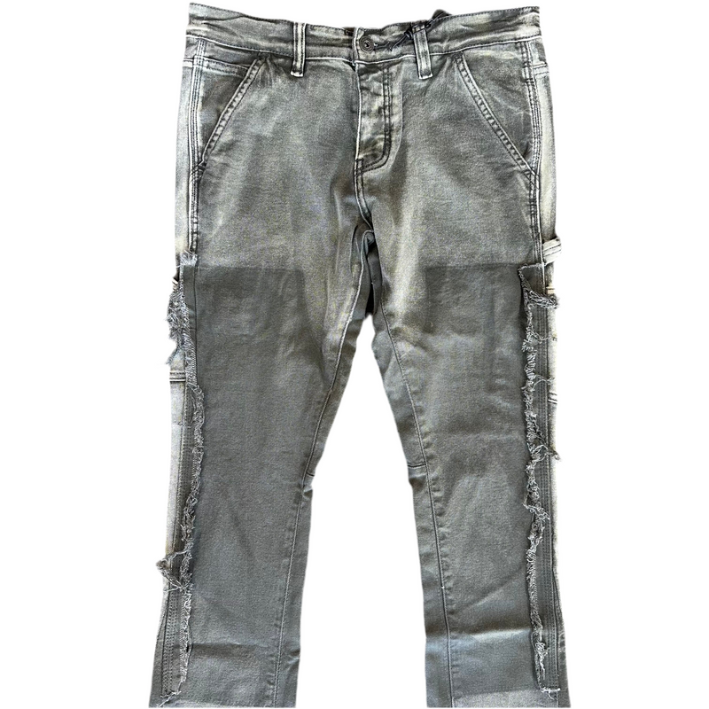 Rural Grey Stacked Carpenter Jean
