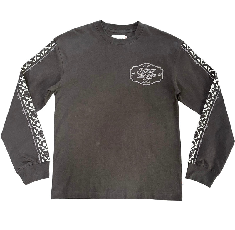Black Pattern LS T-Shirt
