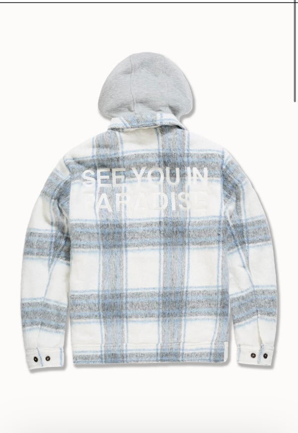 Light Blue SYIP Hooded Flannel