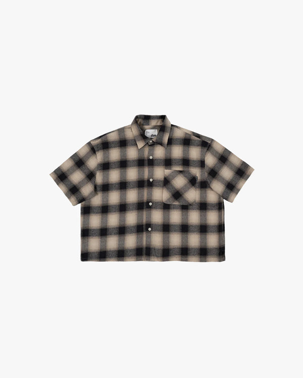 Vintage Black Boxy Flannel