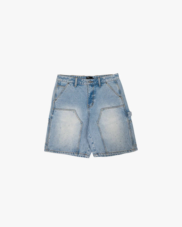 Blue Spotty Denim Short