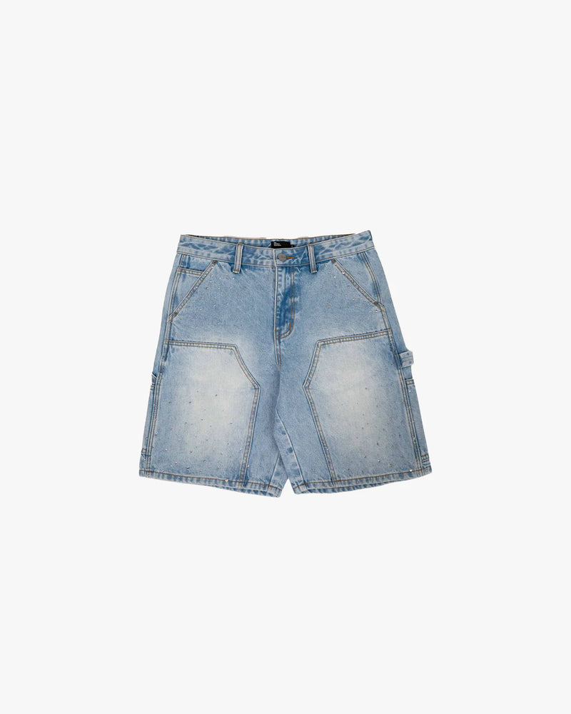 Blue Spotty Denim Short