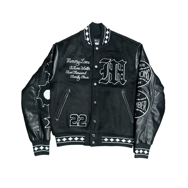 Black Varsity Letterman Jacket