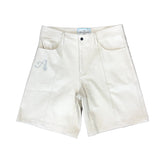 Beige Denim Shorts