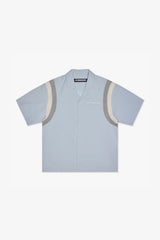 Blue Woven In My Lane Button Up