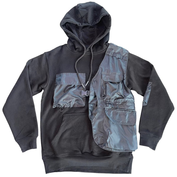 Black Multi Pocket Hoodie