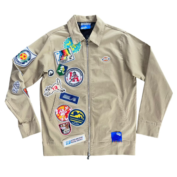 Tan Patched Light Mechanic Jacket