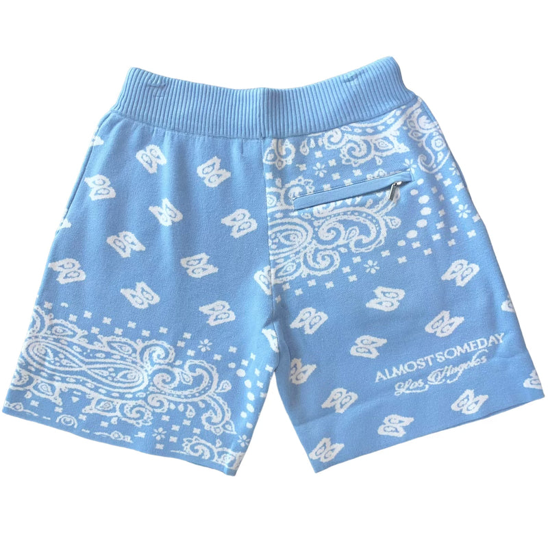 Light Blue Saint Knit Shorts