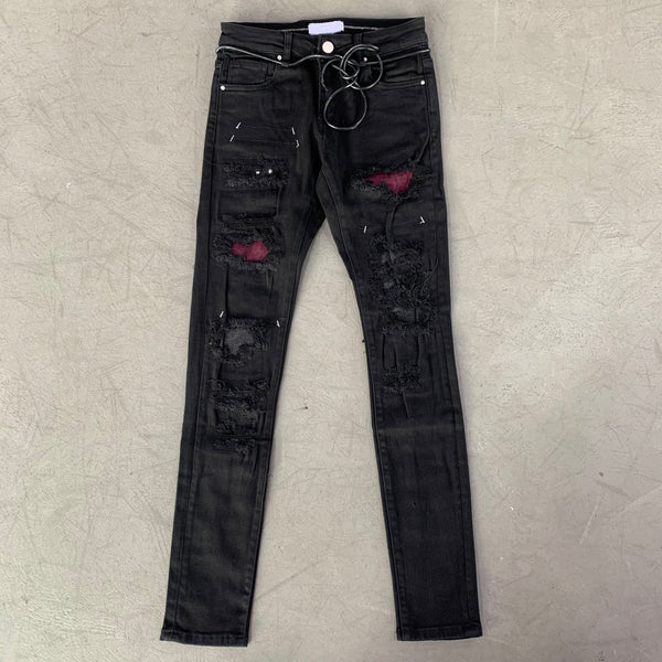 Black Malibu Patch Jeans