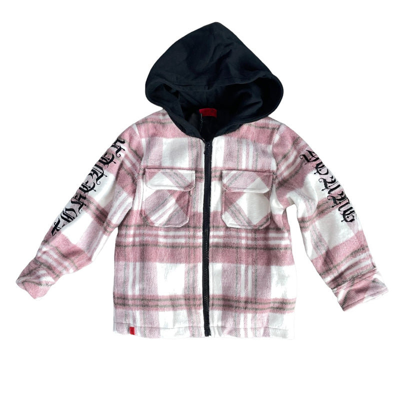 Pink Bryn Hooded Flannel