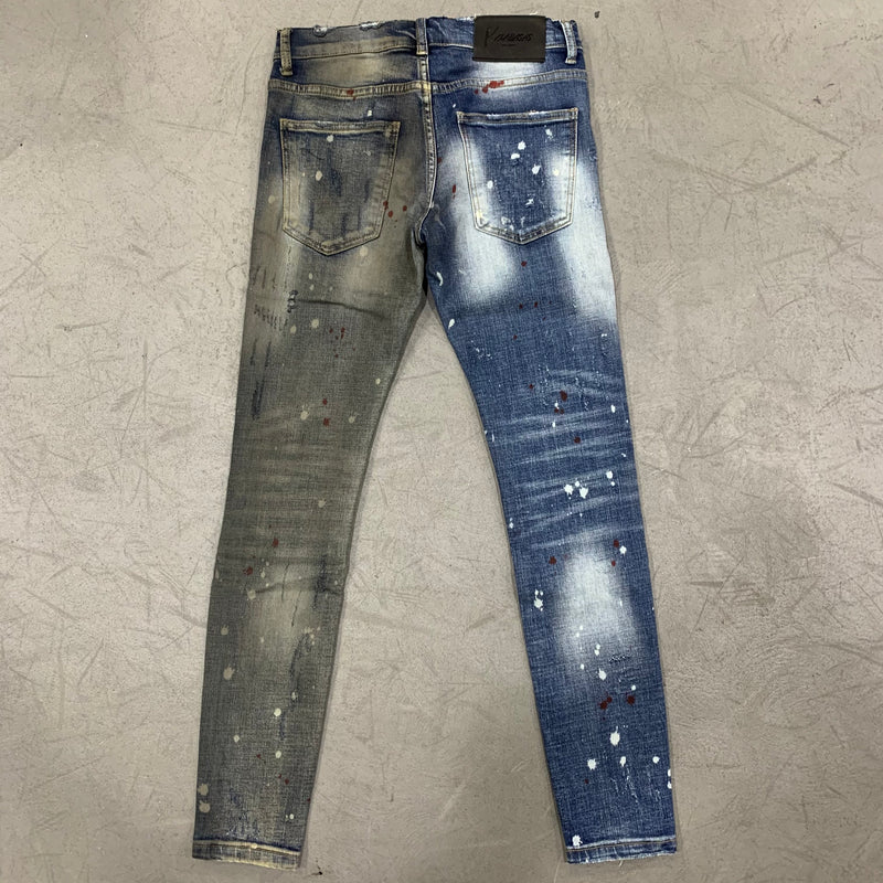V67 Blue Split Jean