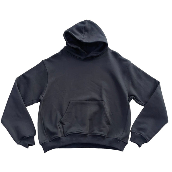 Black Cropped Vintage Hoodie