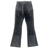 Black Camo Pocket Flare Pants