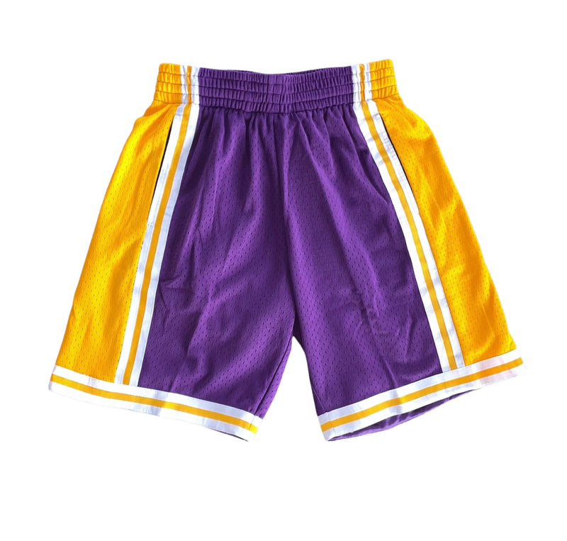 Purple Lakers 84-85 Swingman Shorts