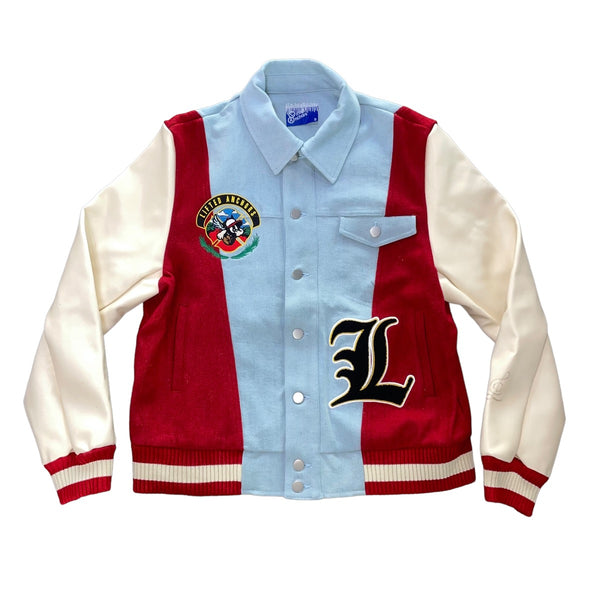Red “Claridge” Letterman Jacket