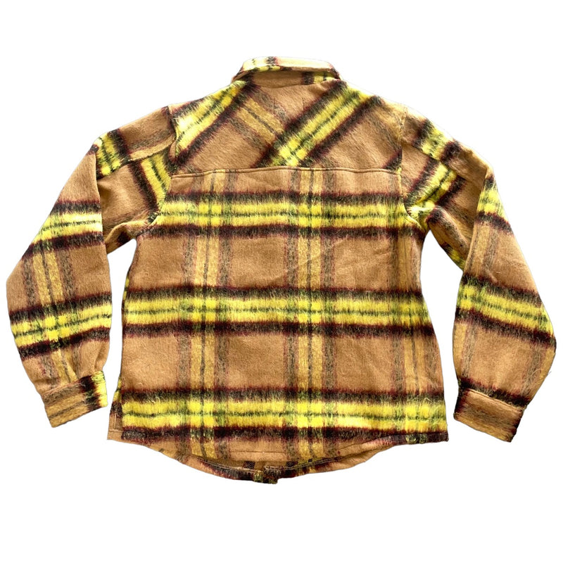 Mustard Slit Flannel Shirt