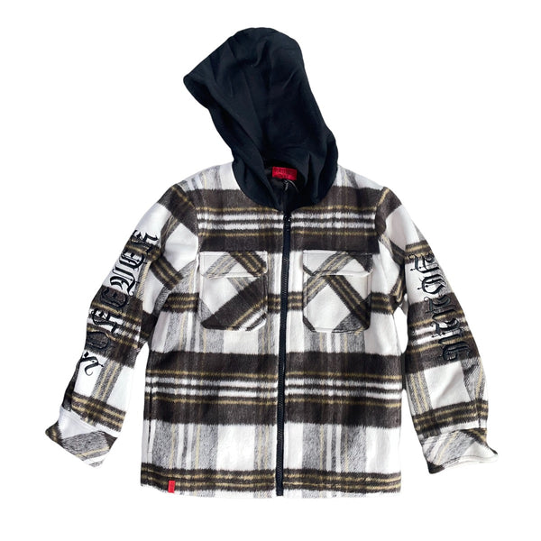 Brown Bryn Hooded Flannel