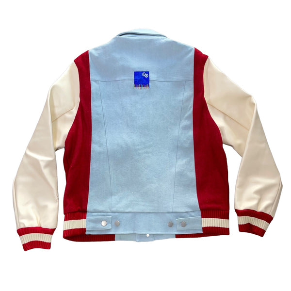 Red “Claridge” Letterman Jacket